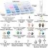 DIY Summer Glass & Synthetic Magnesite & Shell Bangle Making Kits DIY-FS0007-91-4