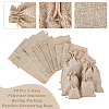  40Pcs 5 Sizes Polyester Imitation Burlap Packing Pouches Drawstring Bags ABAG-NB0001-65-4