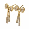 Rack Plating Bowknot Brass Stud Earrings EJEW-H004-05G-1