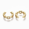 Brass Cubic Zirconia Cuff Earrings EJEW-R114-008G-NF-2