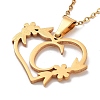 PVD Vacuum Plating 201 Stainless Steel Pendant Necklaces NJEW-R267-02C-G-4