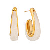 304 Stainless Steel Resin Stud Earrings for Women EG1813-1-3