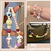 20Pcs 4 Colors Handmade Printed Porcelain European Beads PORC-CJ0001-31-7
