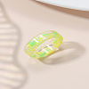 Summer Transparent Resin Fruit Pattern Finger Rings for Women WGF91BA-19-1