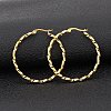 Titanium Steel Hoop Earrings STAS-TAC0001-11C-G-1