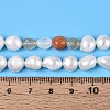 Natural Mixed Gemstone Nuggets & Natural Cultured Freshwater Pearl Beads Strands PEAR-N023-01A-12-5