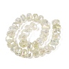 Electroplate Transparent Crackle Glass Beads Strands EGLA-Q135-01A-B04-2