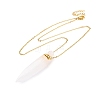 Natural Mixed Stone Bullet Shaped Perfume Bottle Pendant Necklaces G-B089-02G-3