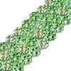 Baking Paint Electroplate Transparent Glass Beads Strands EGLA-Q136-04A-10-1