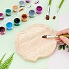 Special-shaped Rubber Wooden Base Display WOOD-WH0023-36-3