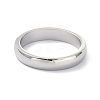 Non-Tarnish 4mm Polished Plain Dome Finger Ring for Girl Women RJEW-C012-06A-P-1