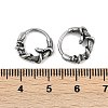 Snake 316 Surgical Stainless Steel Hoop Earrings EJEW-G416-27AS-5