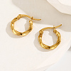 Fashionable Stainless Steel Twist Hoop Earrings RQ5508-2