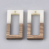 Resin & Walnut Wood Pendants RESI-S358-10C-2