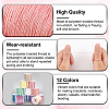 12 Rolls 12 Colors Polyester Braided Thread OCOR-PH0002-57-6