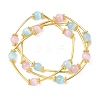 Cat Eye Round Beads Multi-strand Bracelets for Women BJEW-JB12338-01-2