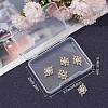 Beebeecraft 8Pcs Brass Clear Cubic Zirconia Connector Charms ZIRC-BBC0001-37-7