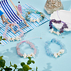 8Pcs 4 Styles Natural Gemstone Chip Braided Bead Bracelets BJEW-MA00001-4