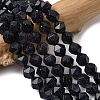 Synthetic Blue Goldstone Beads Strands G-Z119-A24-02-1