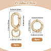 8Pcs Alloy Spring Gate Rings FIND-BBC0004-68-2