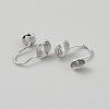 Brass Clip-on Earring Converters Findings KK-WH0062-204B-P-2
