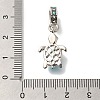 Rack Plating Alloy Rhinestone European Dangle Charms FIND-H005-45P-06-3