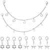 10Pcs 4 Styles Alloy Rhinestone Chain Boot Strap Chains AJEW-CP0006-49-1