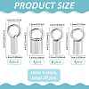 4 Styles Rhodium Plated 925 Sterling Silver Cord Ends STER-PH0003-37-2
