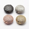 Long-Lasting Plated Brass Micro Pave Cubic Zirconia Beads KK-F720-16-1