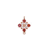 Brass Pave Clear Cubic Zirconia Connector Charms FIND-SZC0017-049-1