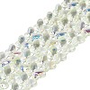 Baking Paint Electroplate Transparent Glass Beads Strands EGLA-Q136-03A-04-1