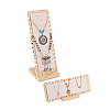 Bamboo Wood Jewelry Collection Necklace Display Stand ODIS-WH0005-06-7