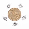 Flower Brass Micro Pave Cubic Zirconia Links ZIRC-L054-09P-NR-2