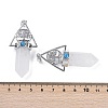 Natural & Synthetic Mixed Gemstone Faceted Pointed Bullet Big Pendants G-H076-02P-4