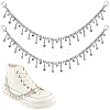 2Pcs Alloy Rhinestone Shoe Decoration Chain AJEW-CP0006-46-1