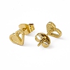 Vacuum Plating 304 Stainless Steel Tiny Heart Stud Earrings for Women EJEW-P212-04G-2