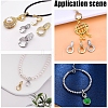 2Pcs 2 Colors Rack Plating 925 Sterling Silver Micro Pave Clear Cubic Zirconia Enhancer Shortener Bails FIND-PH0022-33-5