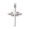 304 Stainless Steel Pendants STAS-L286-06P-1