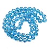 Transparent Electroplate Glass Beads Strands EGLA-N002-34C-B13-2