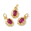 Rack Plating Brass Cubic Zirconia Charms KK-Z056-08G-01-1