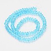 Faceted Bicone Transparent Glass Bead Strands GLAA-J082-A09-2