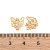 Brass Micro Pave Clear Cubic Zirconia Hook Clasps KK-H513-11G-3