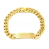 304 Stainless Steel Cuban Link Chain Bracelets for Women Men BJEW-R018-01G-4