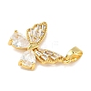 Brass Micro Pave Cubic Zirconia Pendants KK-I355-07G-2