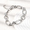 Hammered 304 Stainless Steel Link Chain Bracelets for Women BJEW-L720-01P-2