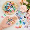 HOBBIESAY 120Pcs 15 Colors Spray Painted Acrylic Linking Ring OACR-HY0001-01-3