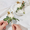 Silk Cloth Artificial Flower Boutonniere AJEW-DR0001-55D-4