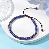 Natural Lapis Lazuli Braided Bead Bracelets BJEW-JB11114-02-2