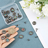 CRASPIRE 20 Sets 4 Colors Alloy Garment Collision Rivets FIND-CP0001-84-3