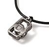 Rack Plating Alloy Pendant Necklaces Sets NJEW-B081-03-8